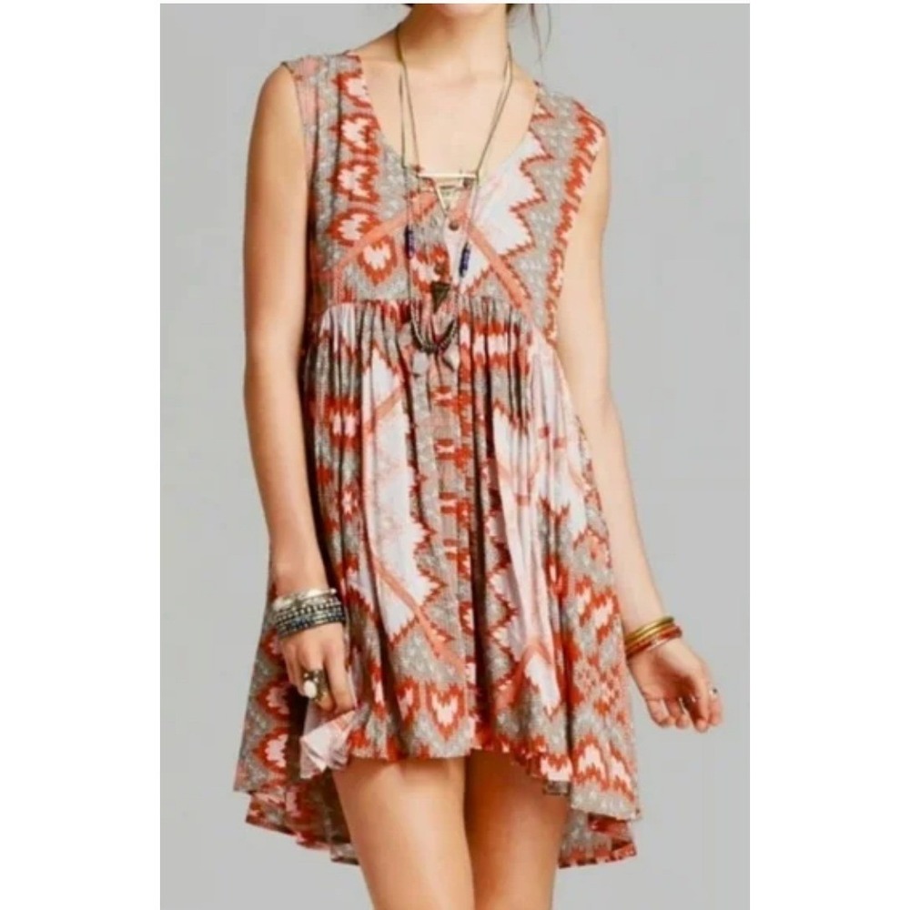 Free People Aztec Bohemian Sleeveless Dress SZ: M